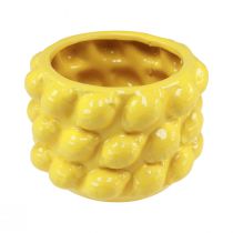 Flower pot ceramic planter lemon yellow Ø18cm H13cm