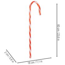 Product Artificial Candy Cane Christmas Decoration 60cm Set of 3