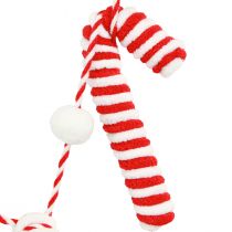 Product Candy Cane Decoration Garland Christmas Red White L120cm
