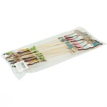 Product Dwarf decoration with flower flower plug wood 4×10,5cm 12pcs