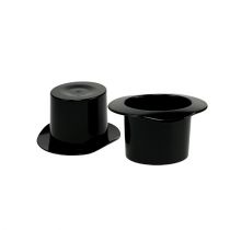 Decorative cylinder black, New Year&#39;s Eve, hat as planter H5.5cm 12 pcs