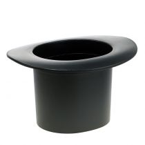 Black cylinder, planter, New Year&#39;s decoration, planter, wizard hat H16cm
