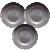 Product Stylish matte grey bowl 37 cm – textured surface, versatile for decorations – 3pcs