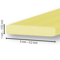 Product Aluminum flat wire gold 5mm 10m