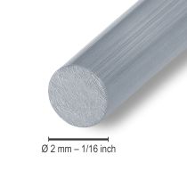 Product Aluminum wire 2mm jewelry wire silver 118m 1kg