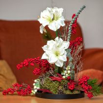 Product Amaryllis Christmas Flowers Artificial L55cm White 2pcs