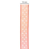 Product Ribbon with polka dot pattern for versatile seasonal gift wrapping, 1.5cm wide, 20m long