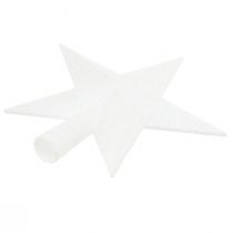 Product Sparkling white tree topper 19cm – shatterproof and glittering, perfect for elegant Christmas decoration