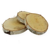 Birch slices round natural 10 pieces