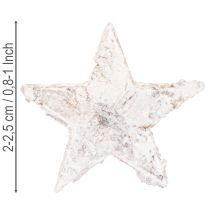 Product Birch stars mini 2cm - 2.5cm whitewashed 150 pcs