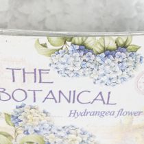Product Flower bowl with handles, hydrangea design, metal, 26×13×14.5cm