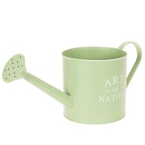 Product Flower pot, decorative watering can, mint green zinc planter, Ø16.5cm