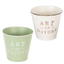 Product Zinc flower pot Ø15cm H13.5cm Various colors