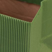 Product Flowerpot Paper Ribbed Olive Green 12cm 6 pcs
