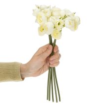 Product Artificial Ranunculus Bouquet, Long-Lasting Flower Decoration for Spring, 32cm, 5 Pieces