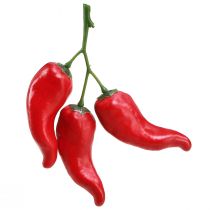 Product Chili Peppers Red Food Dummy 9cm on Branch 3 Pcs