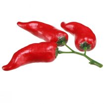 Product Red chili peppers, food dummy, 9cm on a branch