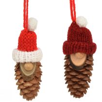 Product Christmas tree decoration gnome cone gnome red 9cm 12pcs