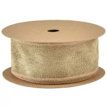 Product Velvet ribbon decorative ribbon jewelry ribbon velvet brown W50mm L8m