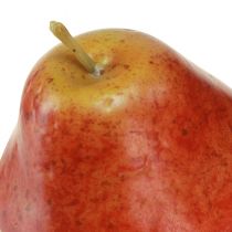 Product Decorative pears decorative fruit red in net Ø5.5cm H6.5cm 6 pcs