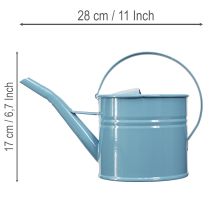 Product Decorative Watering Can Flower Pot Blue Metal 28x13x17cm 1.25l Garden Balcony Decoration