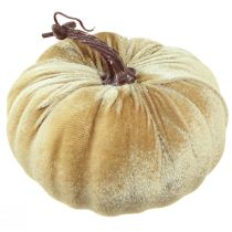 Product Decorative Pumpkins Yellow Beige Reddish Brown Flocked Ø18cm 3 Pcs