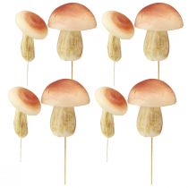 Product Decorative Mushrooms on Stick Small and Large Brown H10/11.5cm 8 pcs