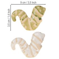 Product Funny worm decoration ceramic caterpillar hanging decoration pot 9x6cm 2pcs