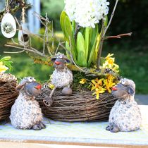 Product Decorative Sheep Ceramic Easter Figures Brown H13.5cm 2 pcs