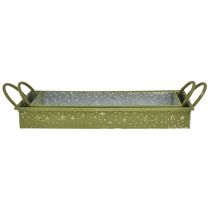 Product Decorative tray Christmas green stars 49cm/43cm set of 2