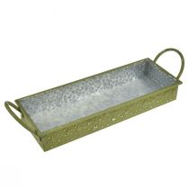 Product Decorative tray Christmas green stars 49cm/43cm set of 2