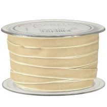 Product Decorative ribbon velvet ribbon gift ribbon Velvet Beige 10mm 20m