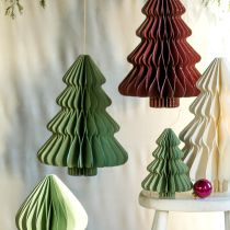 Product Decorative hanging paper tree Christmas mint silver H40cm 2pcs