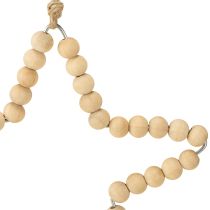 Product Christmas decorations: wooden beads, heart, star, tree, 13cm high, 6 pieces