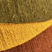 Product Decorative ring jute ring wide loop yellow ochre brown Ø30cm 3pcs