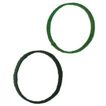 Product Decorative ring jute decoration loop green dark green 4cm Ø30cm 2pcs