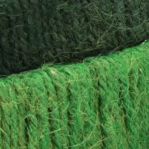 Product Decorative ring jute decoration loop green dark green 4cm Ø30cm 2pcs