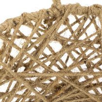 Product Decorative jute rings, natural hanging decoration, boho style, Ø38cm, 2 pieces, metal rings, wall decoration, window decoration