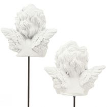 Product Decorative plug angel figures grave decoration white H5cm 6 pcs