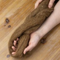 Product Wool cord, decorative wool, brown, 2m. Wool cord, felting wool for crafts &amp; floristry.