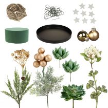 Product DIY Box Christmas Decoration with Succulent Arrangement Ø20cm