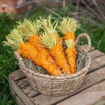 Product DIY box Easter decoration carrots in a basket raffia table decoration Easter