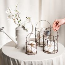 Product Wire basket set ideal for use in decoration or in the garden, 25cm, 1 set