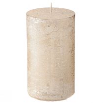 Product Solid-colored candles platinum 70x120mm 4 pcs