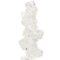 Product Icicle Christmas tree ornaments with glitter, winter decoration, 17.5cm, 4 pieces