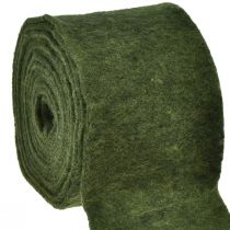 Product Felt ribbon wool ribbon craft felt felt roll dark green 15cm 5m