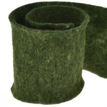 Product Felt ribbon wool ribbon craft felt felt roll dark green 15cm 5m