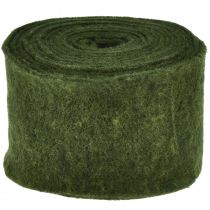 Product Felt ribbon wool ribbon craft felt felt roll dark green 15cm 5m