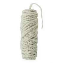 Felt Cord Flausch Mirabell 25m White