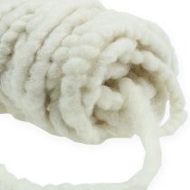 Product Felt Cord Flausch Mirabell 25m White